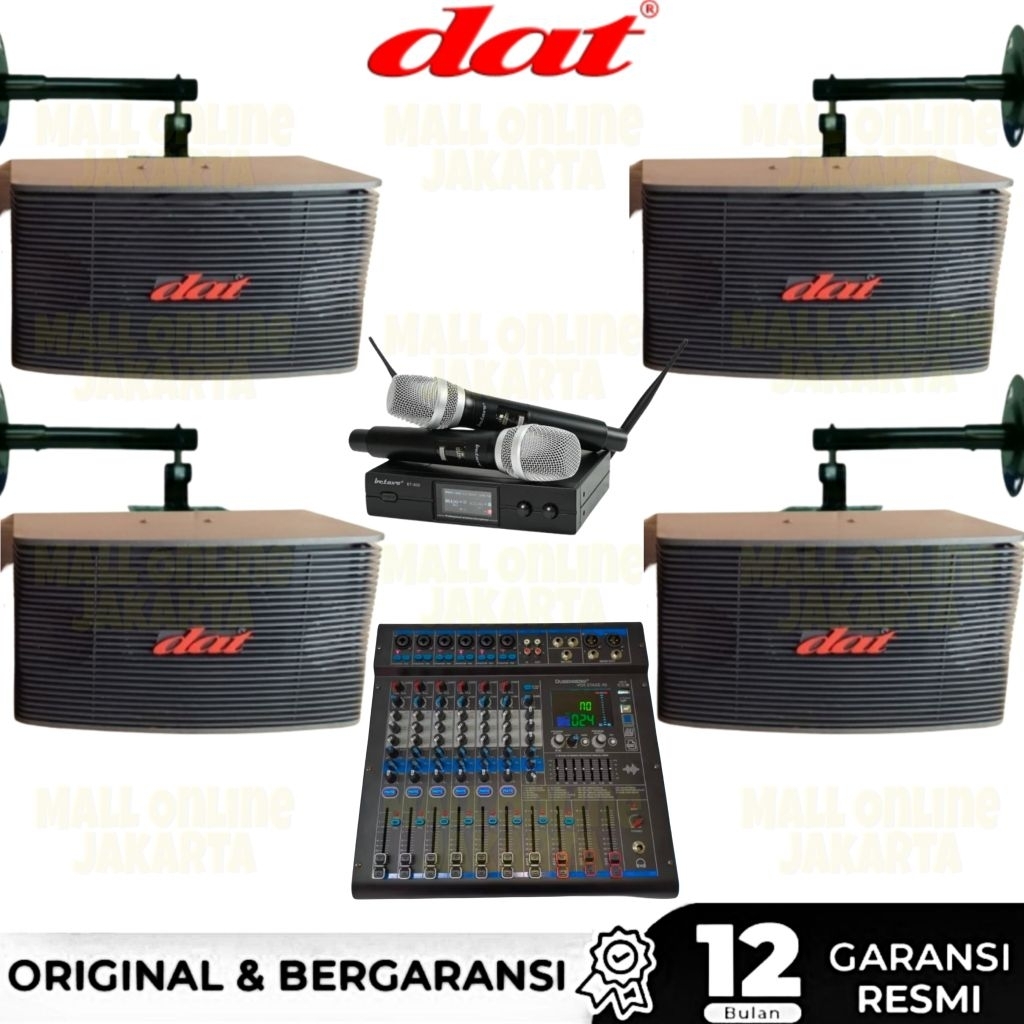 Paket sound system 4 speaker indoor dat 10 inch original karaoke