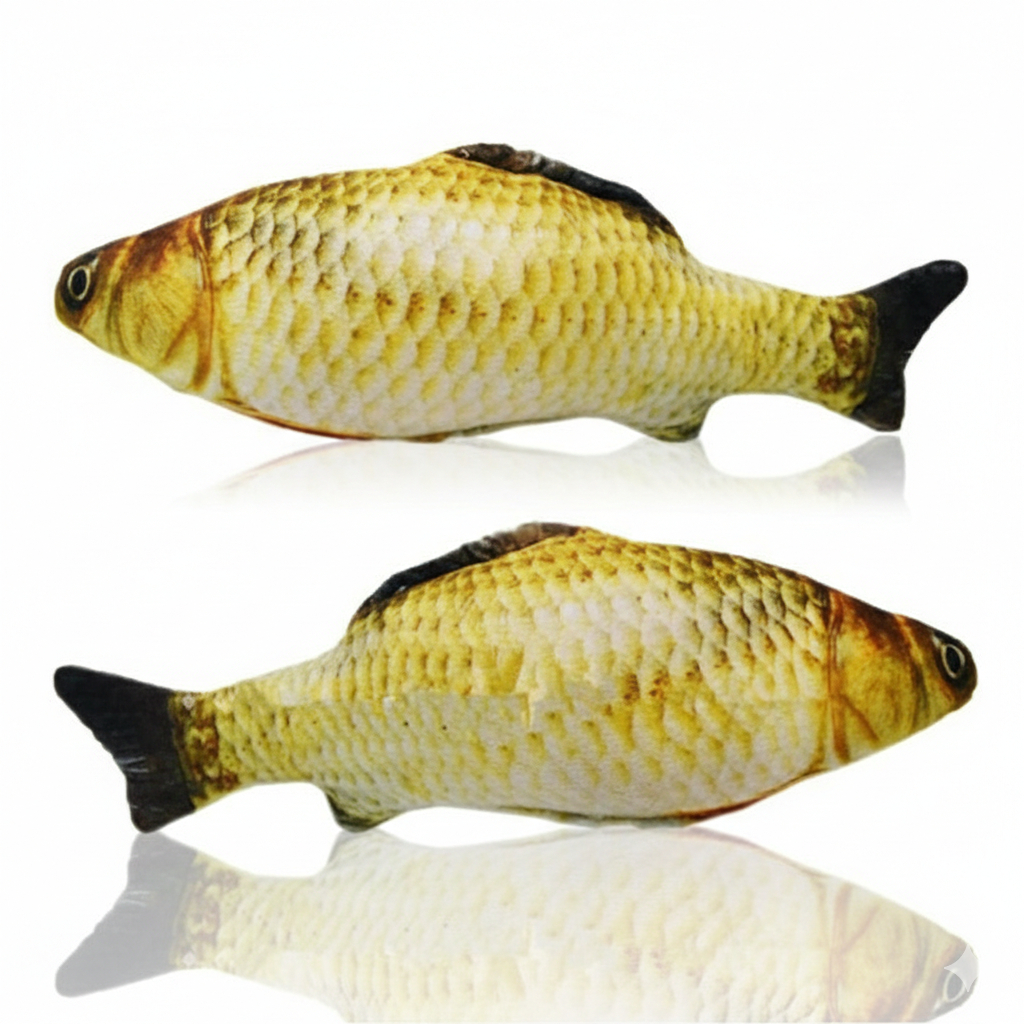 Boneka Ikan Catnip - Mainan Kucing berbentuk Bantal Boneka Motif Ikan Arwana