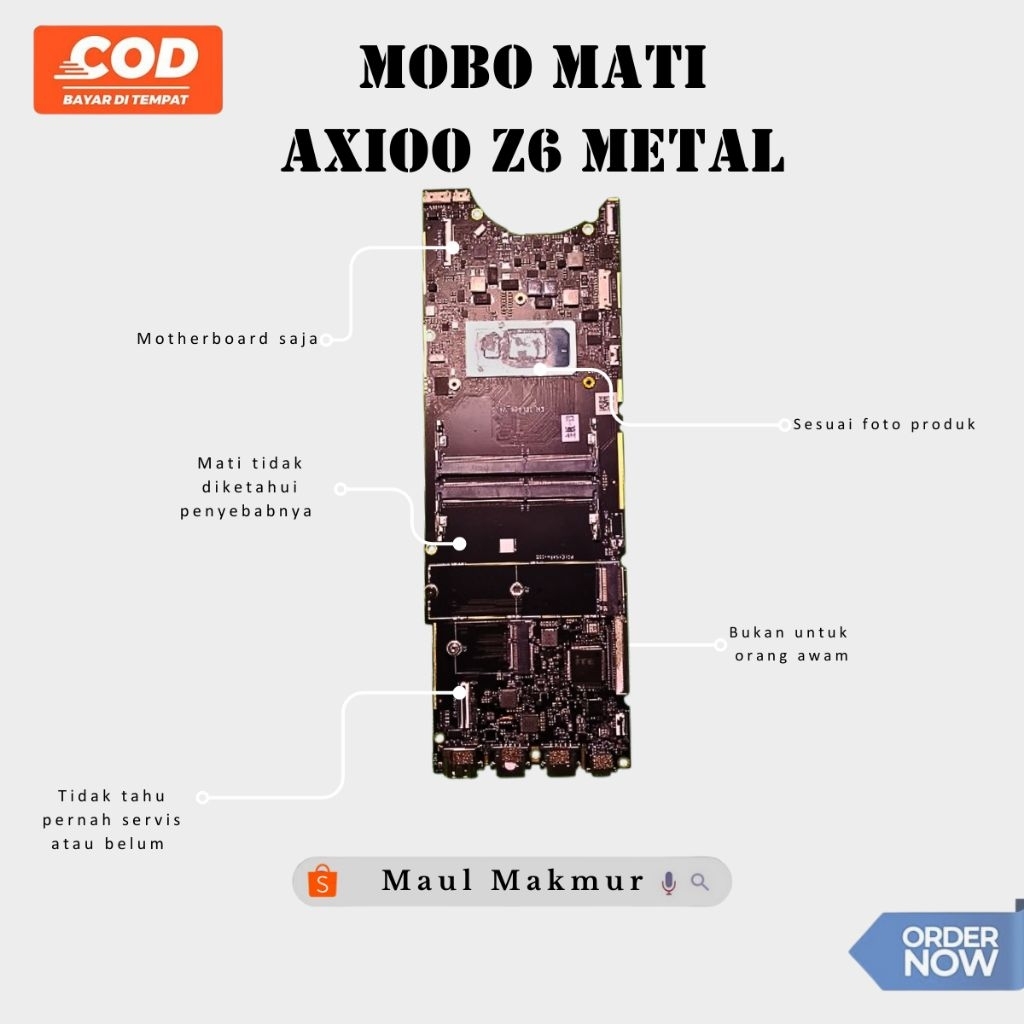 MATI Motherboard Laptop Mobo Laptop Axioo Mybook Z6 Metal