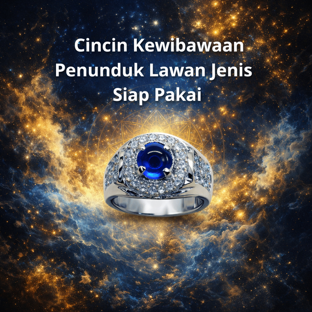 Cincin king safire minimalis unisex siap pakai
