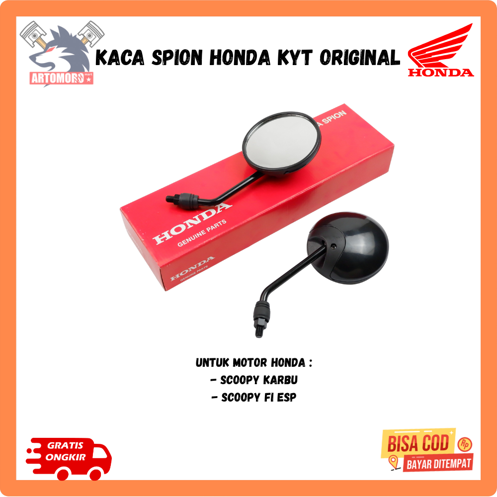 Kaca Spion Kanan Kiri Motor Scoopy Karbu & Scoopy FI eSP - KYT Original