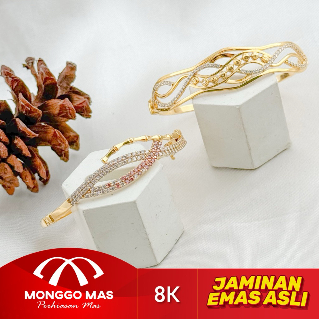 PROMO Gelang Oval Mata Mas Stw Kadar 375 8k