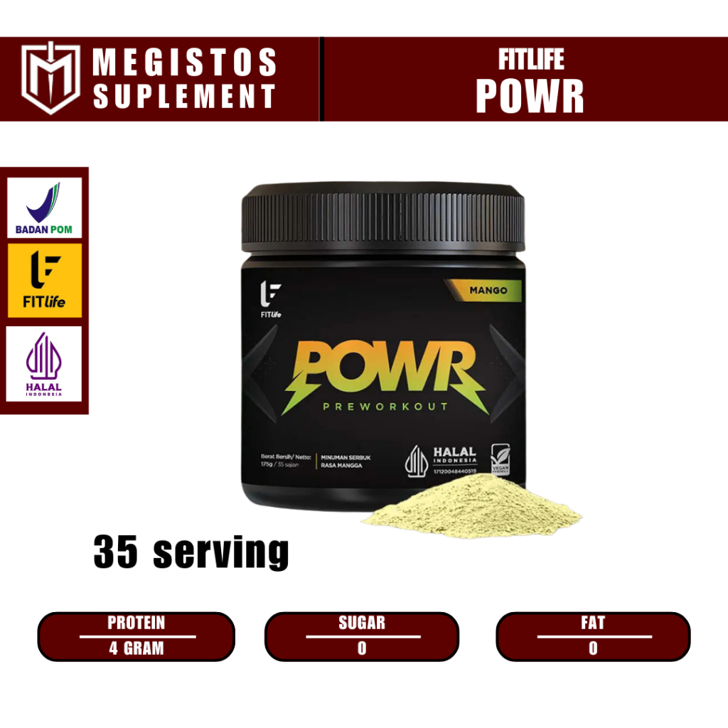 FITlife Powr 35 Serving  Fitlife Pre-Workout PreWorkout Power