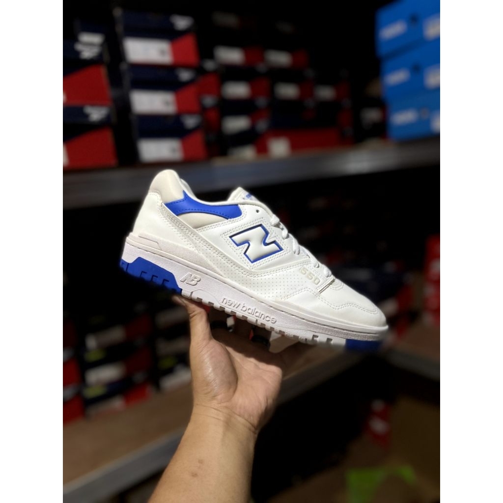 SEPATU SNEAKERS NEW BALANCE 550 WHITE COBALT ORIGINAL 100% BNIB RESMI MAP