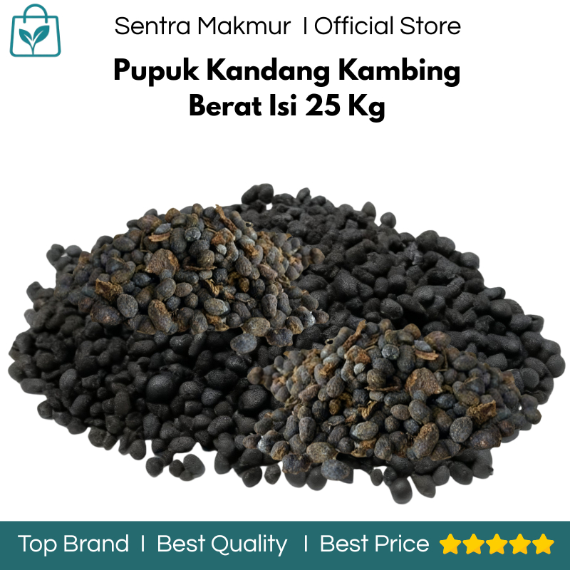Pupuk Kandang Kambing Berat Isi 25 Kg - Pupuk Kandang Kambing Fermentasi - Pupuk Kohe Kambing - Pupu