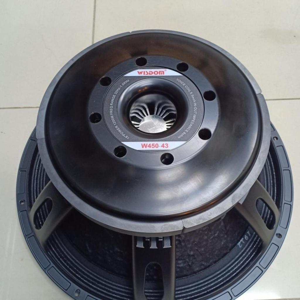 Speaker komponen WISDOM 18" inchi W450 43 / W 45043 / W 450 43 wisdom voic coil 5,5 inchi