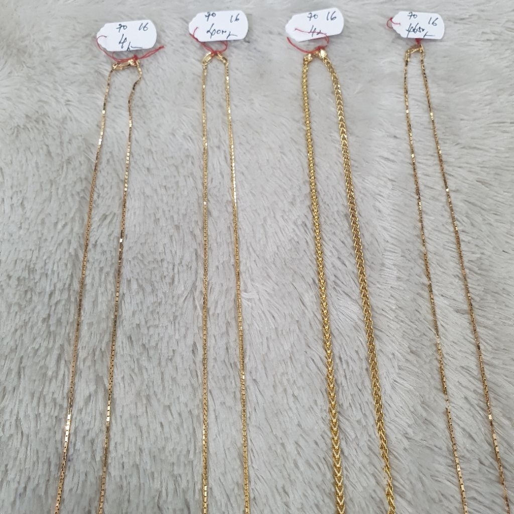 kalung rantai emas kadar 70% berat 4gram , 4,05gram & 4,65gram