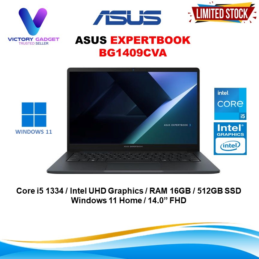 ASUS ExpertBook BG1409CVA i5 1334 16GB 512GB SSD 14.0FHD W11