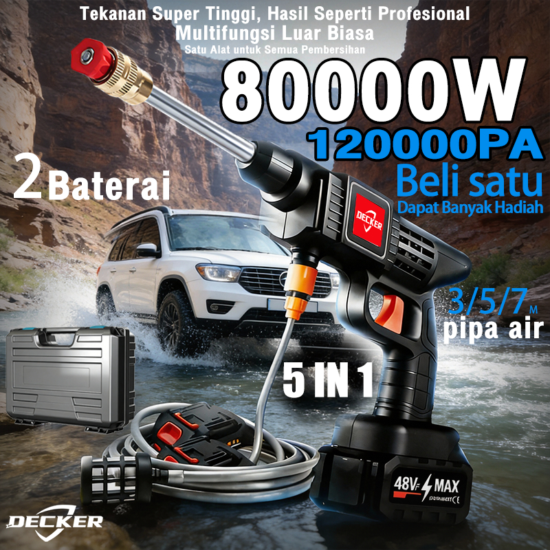 DECKER 998V Alat Cuci Mobil Cuci Staem Ac Mobil Screen Sablon Berkualitas Pompa Mesin Steam Mesin cu