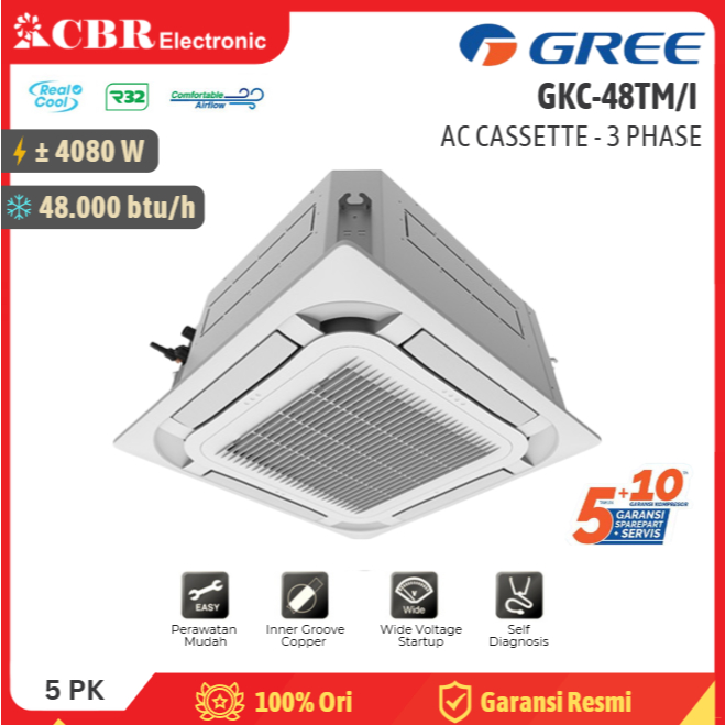 AC Cassette Standard GREE 5 PK / GKC-48TM/I (3 PHASE)