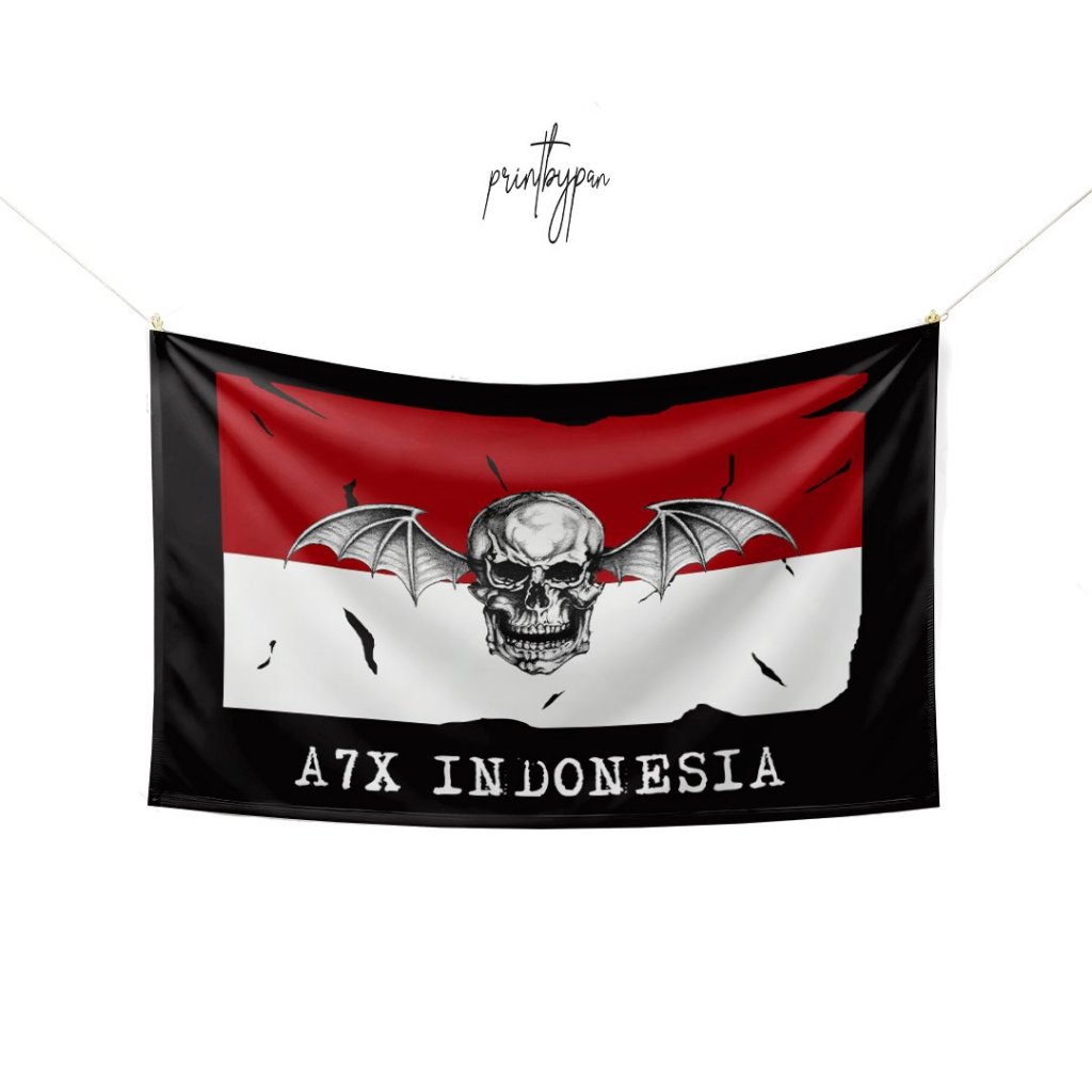 Bendera A7X Avenged Sevenfold | Flag Band Metal Rock Punk Poster Kain | Dekorasi Kamar Tidur Studio 