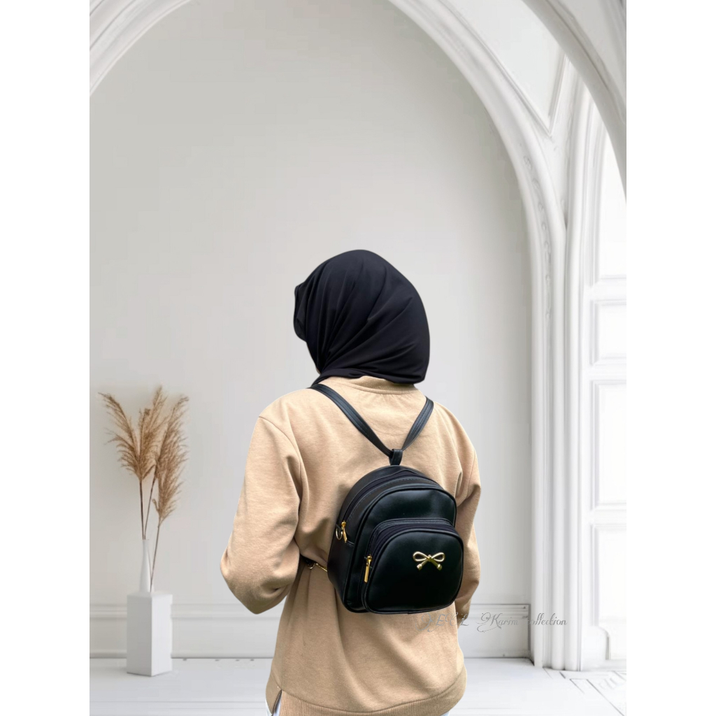 EL Karim Collection-Tas Ransel 2in 1 Wanita PITA Mini | Tas Ransel Terkini | Tas Ransel viral tik to