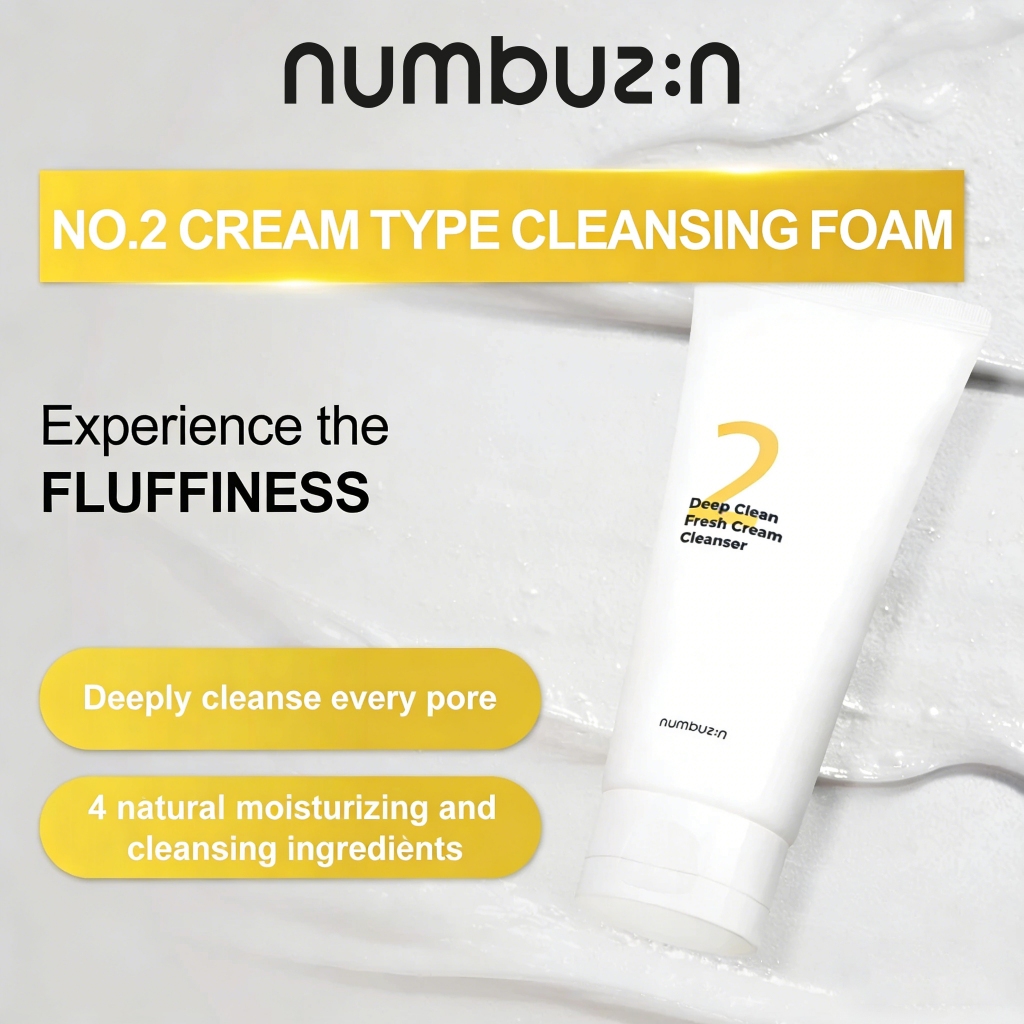 Numbuzin No.2 Deep Clean Fresh Cream Cleanser 120ml Pembersih Wajah