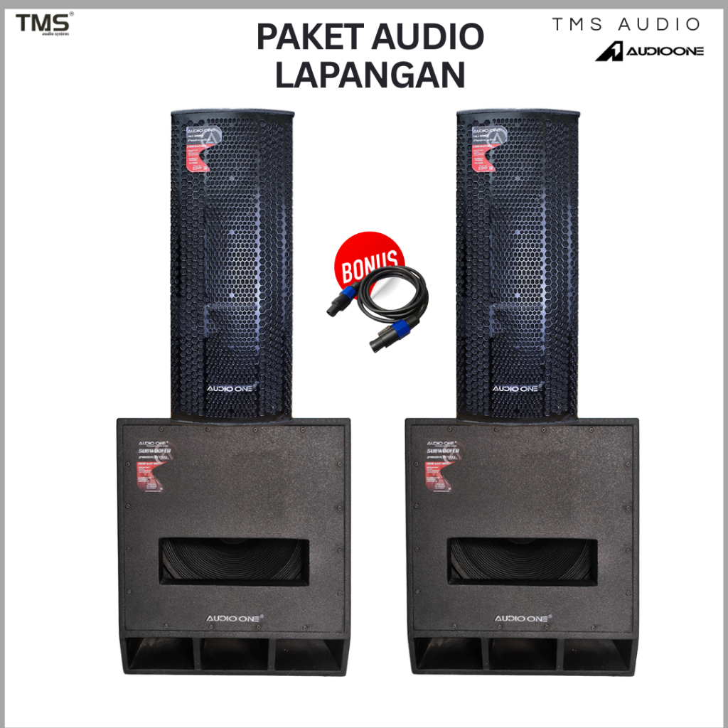 Paket Sound system Lapangan Subwoofer Audio One 18 Inch HX 118 & RX 212 Double 12 Inch Pasif  I TMS