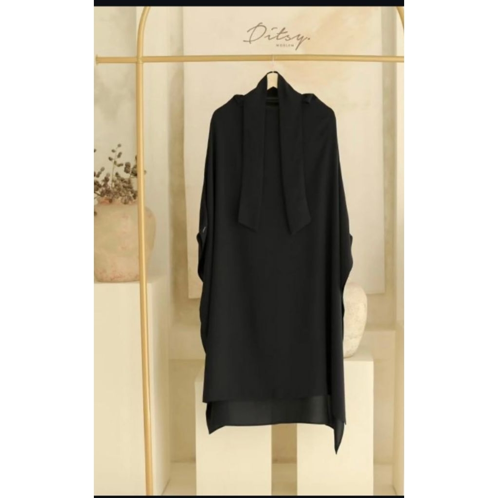 shafa maira jetblack reguler ditsy moslem