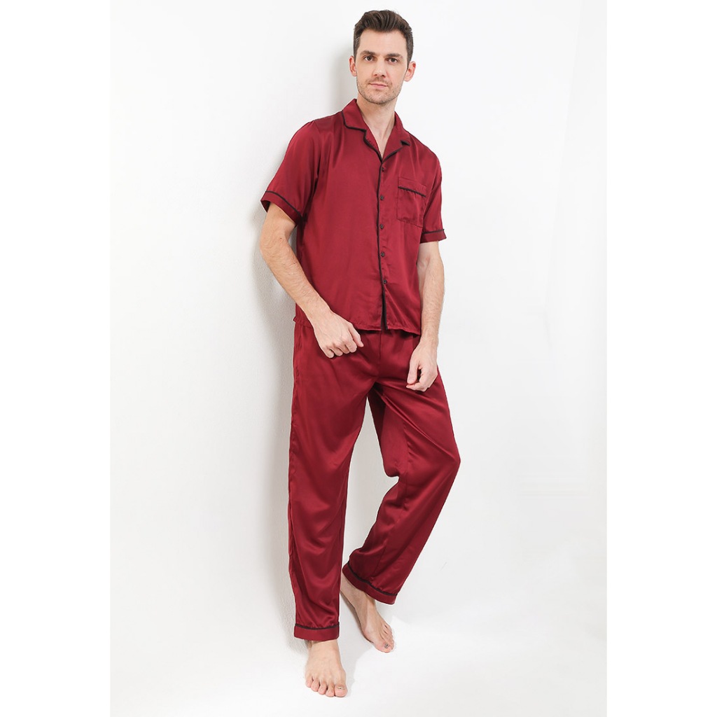 Setelan Baju Tidur Pria Anne Wintours Maroon 316 (62511 32022 T)(02022026)(492) Gift Kado Pyjamas Le
