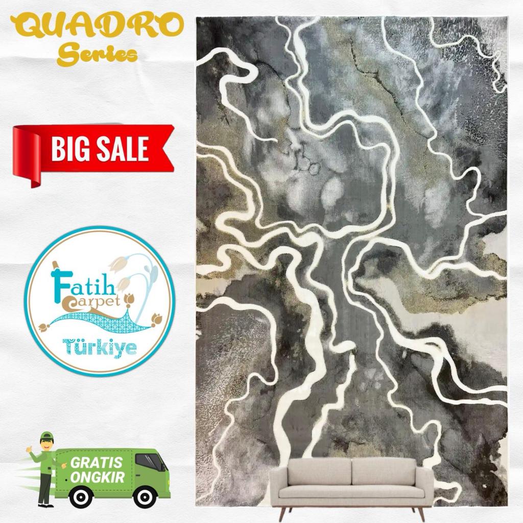 Karpet Minimalis Quadro Import Turki - C332A