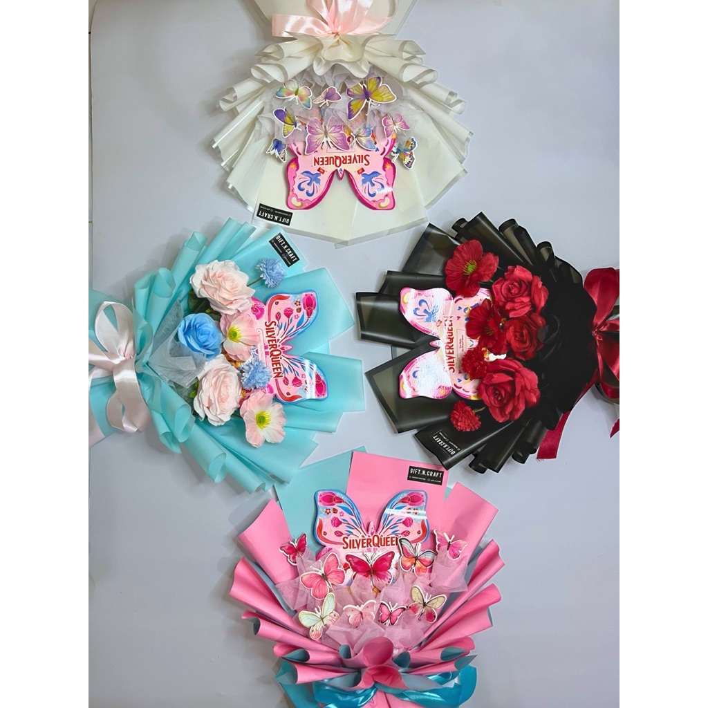 BUKET VALENTINE / BUKET COKLAT VALENTINE  /  BUKET BUNGA VALENTINE / BUKET COKLAT SILVERQUEEN