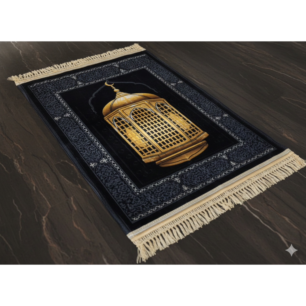 Sajadah Bulu Kiswah RIYADH Premium Uk. 70x110 cm || Sajadah Busa Turkey