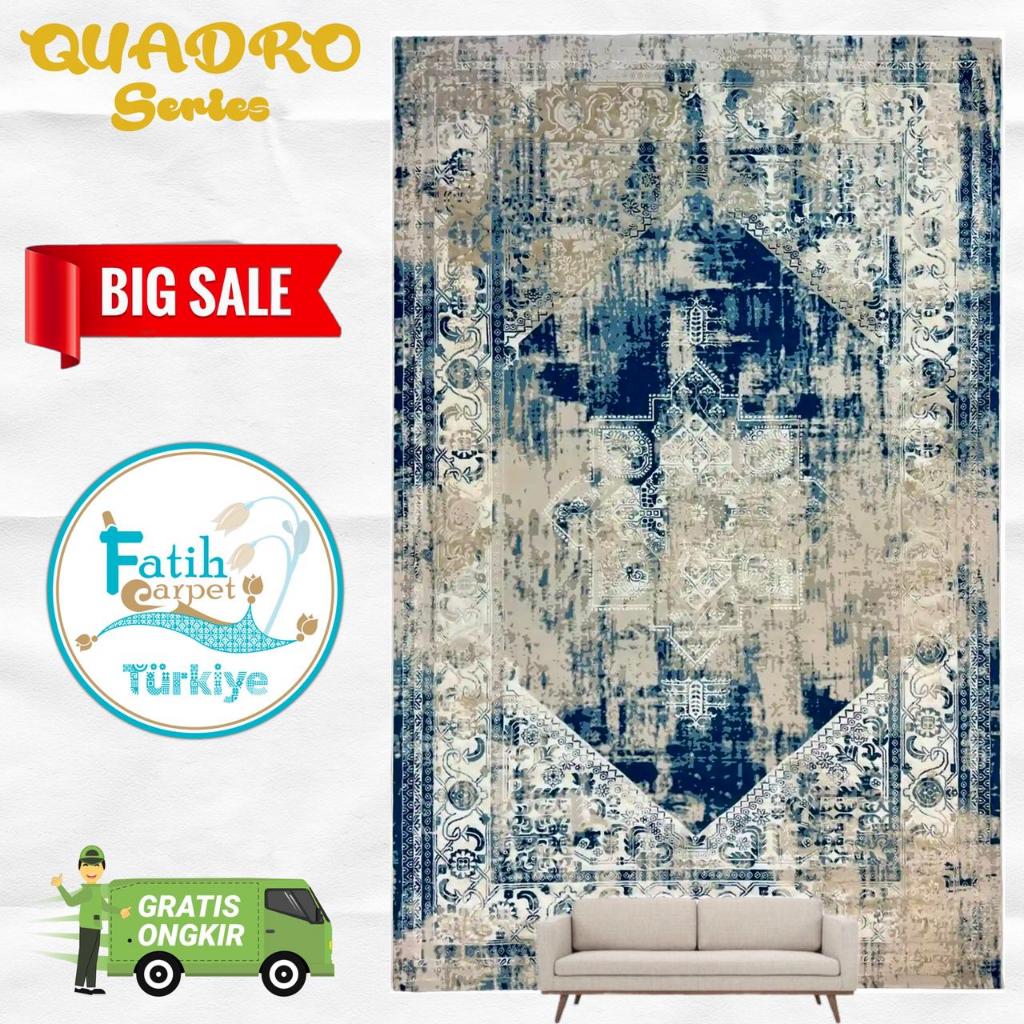 Karpet Minimalis Quadro Import Turki - 8783A