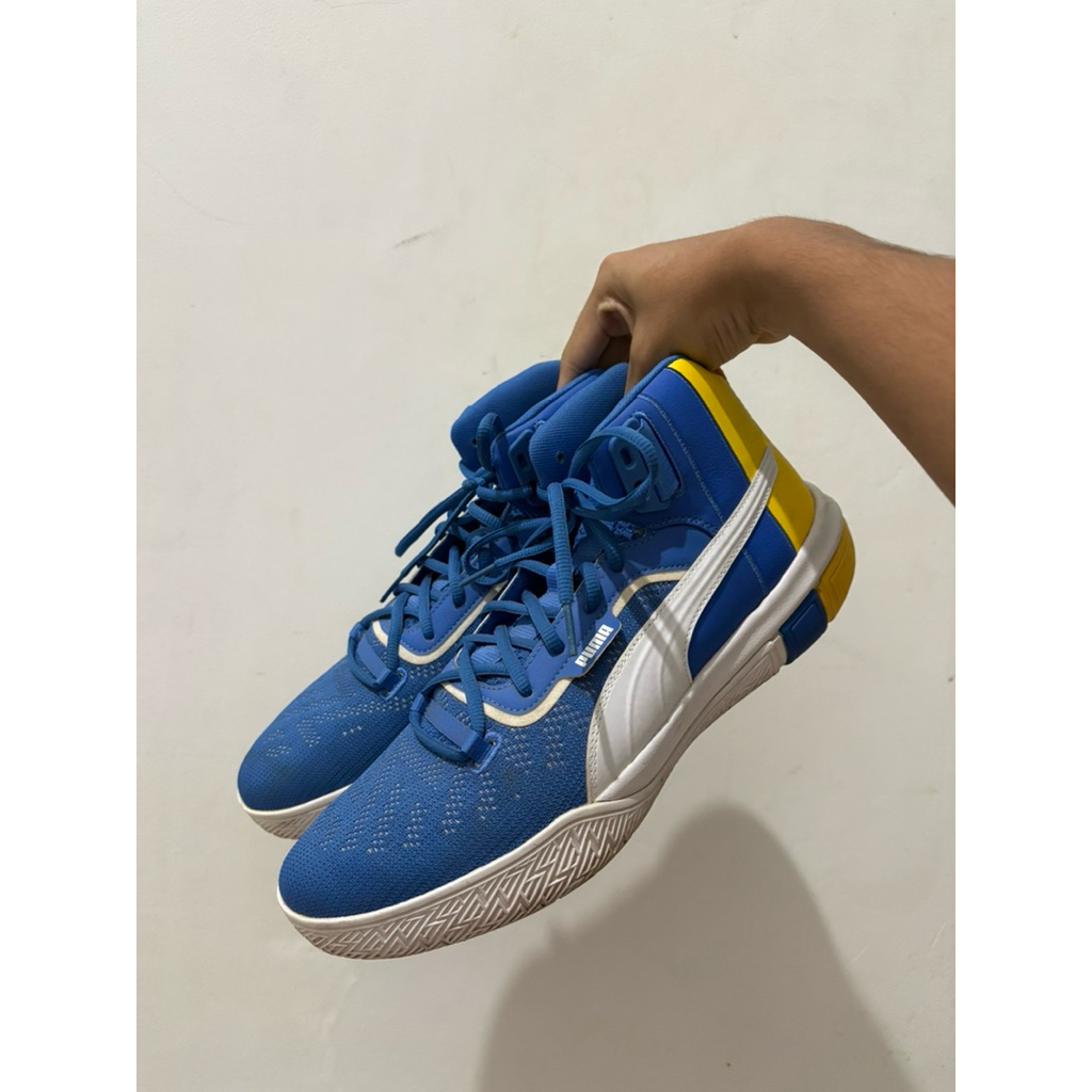 Sepatu Basket PUMA Legacy “March Madness - Palace Blue Ultra Yellow”