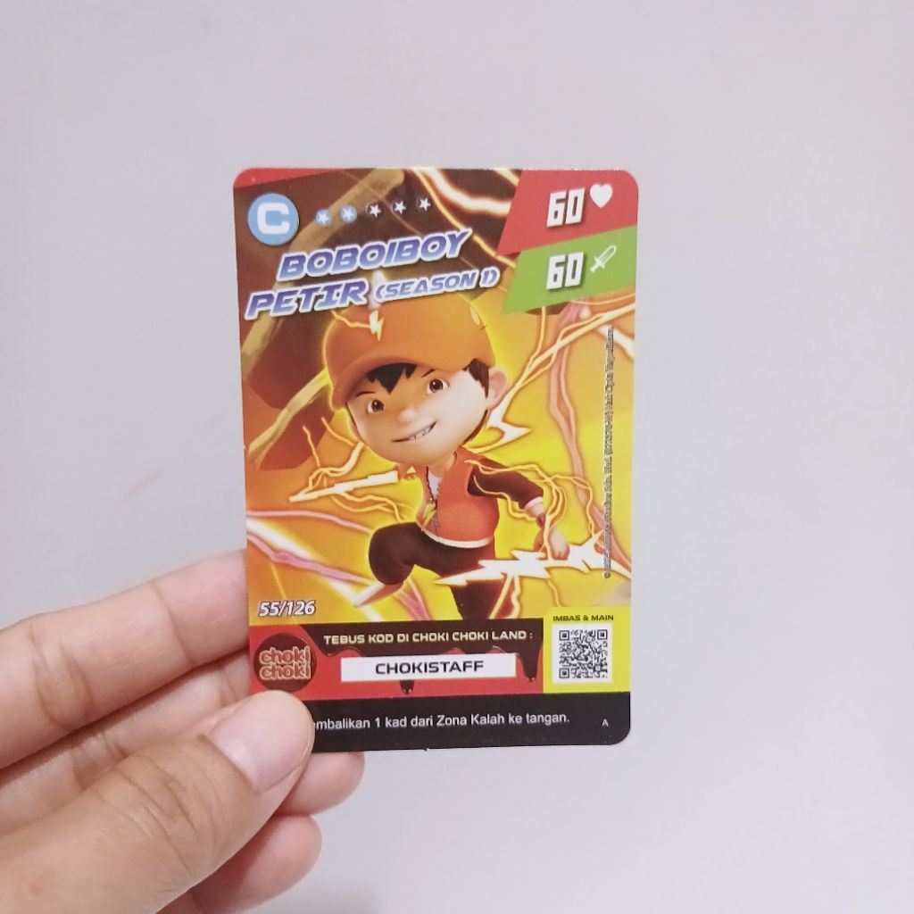 Kartu Boboiboy Choki-choki