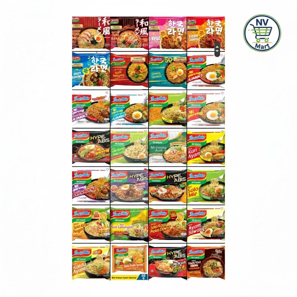 ISI 25-28 PCS  All Variants - Mi Instan Terlengkap & Terlaris (Edisi Lengkap / Hype Abis / Kuliner I