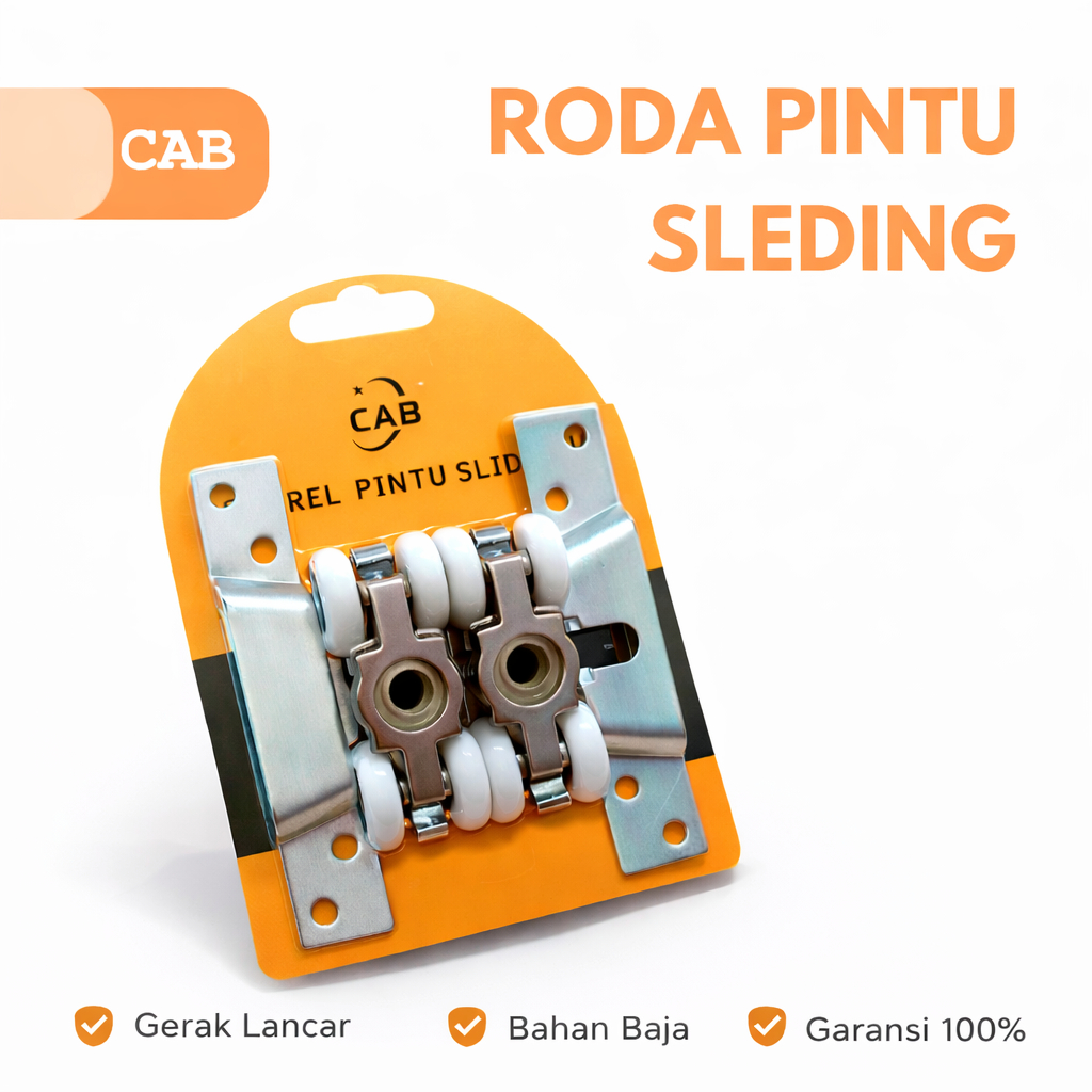 CAB (1set) Roda Rel Pintu Geser Sliding 23mm Lengkap