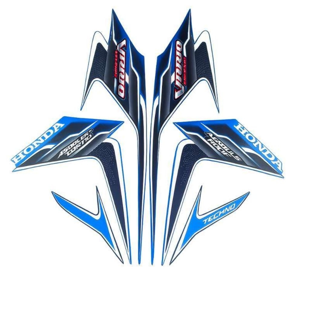 Striping stiker body motor Honda vario techno 110 karbu lama 2010 stiker list bodi motor vario techn