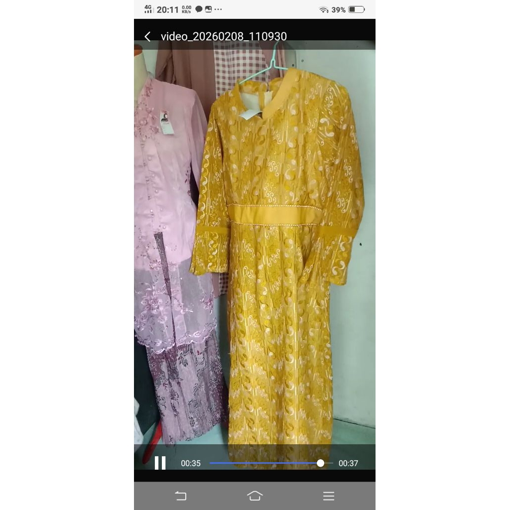 gamis brokat dewasa XL dan kebaya plisket M