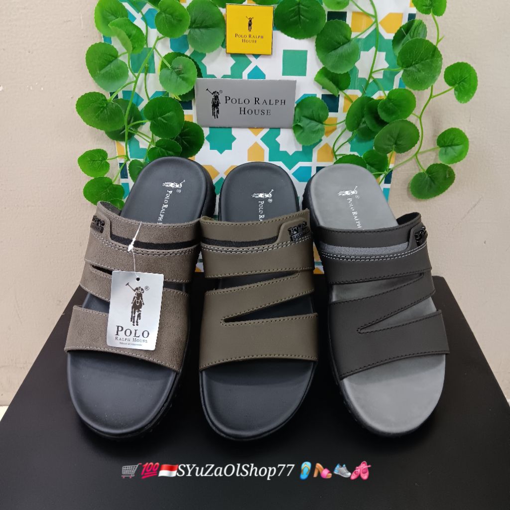 [Bisa COD/100% Original/Art HILLO 02] Sandal Pria POLO RALPH HOUSE/Sandal Casual Pria/Sandal Slide/S