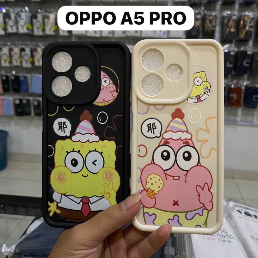 CASING SILIKON MOTIF SPONGEBOB PATRICK OPPO A5 PRO