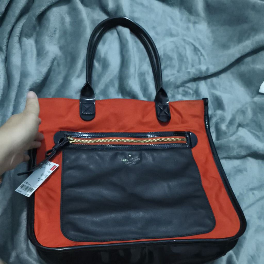 PL Kate Spade Tote Nylon mix Kulit