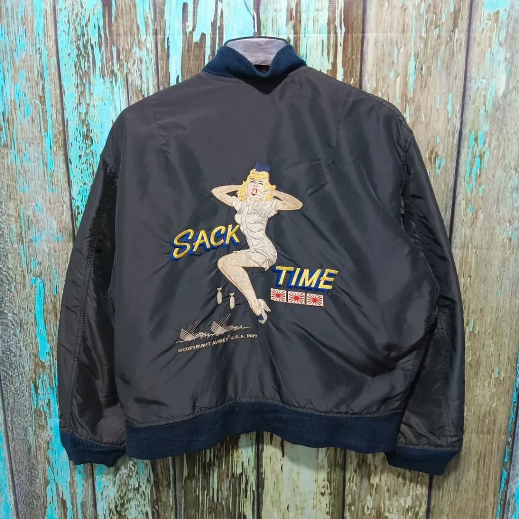 jaket bomber vintage AVIREX tebal size XL casual bagus ORIGINAL