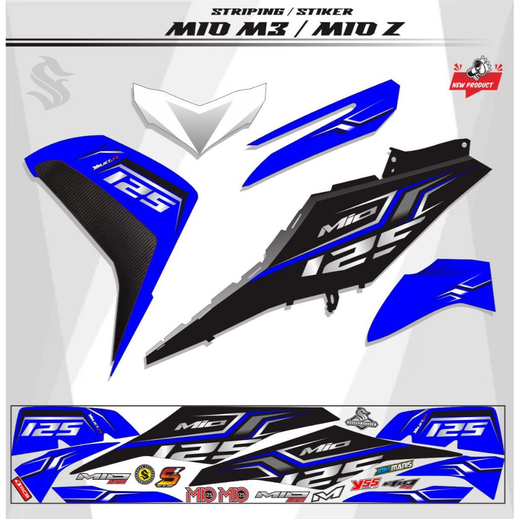 COD / STRIPING TERLARIS Stiker Striping Lis MIO M3 / Mio Z / Mio 125 Sticker Yamaha Lis Variasi mio 
