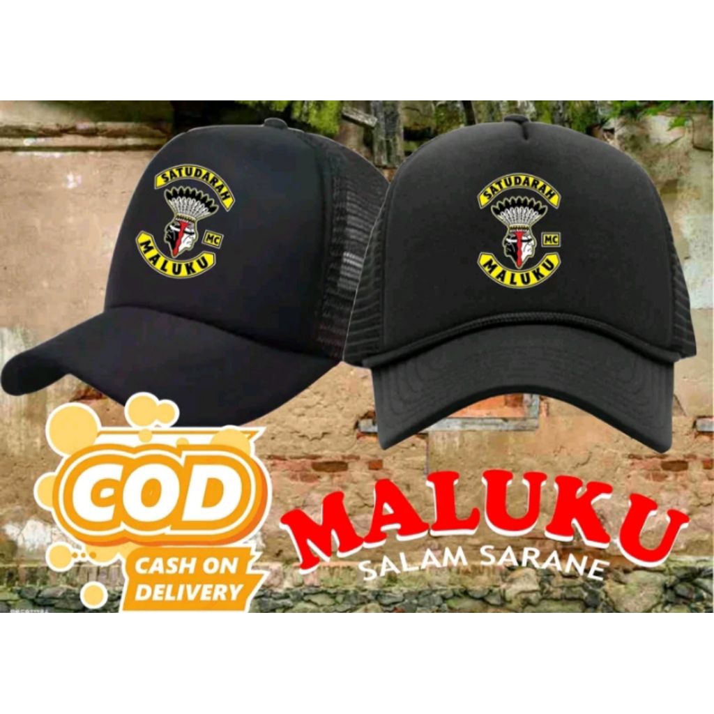 Topi trucker jaring maluku satu darah keren nyaman dipakai