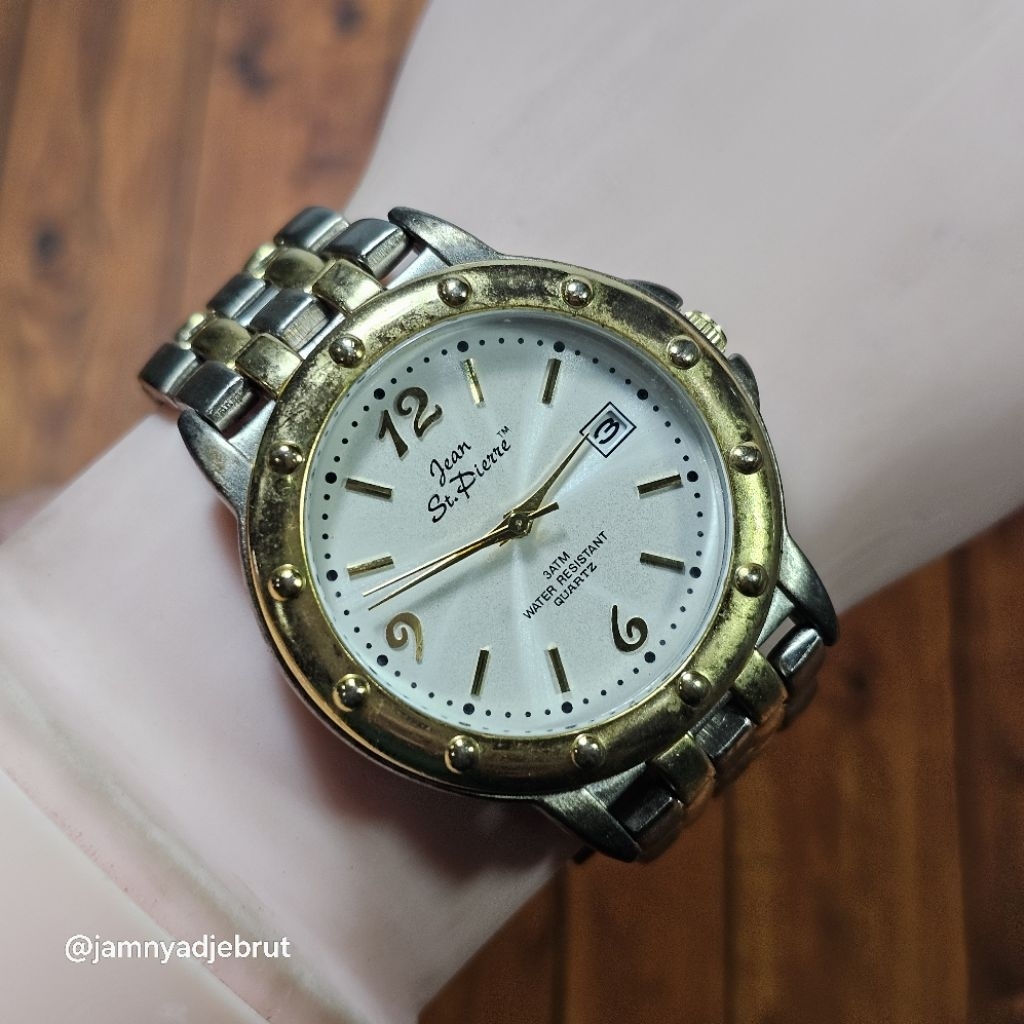 Jam Jean St. Pierre JSP4 Silver Gold Vintage Bekas