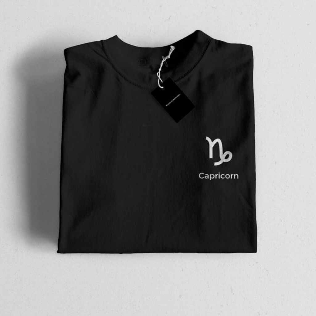 KAOS TSHIRT LOGO ZODIAK CAPRICORN SIMPEL//TSHIRT NEW