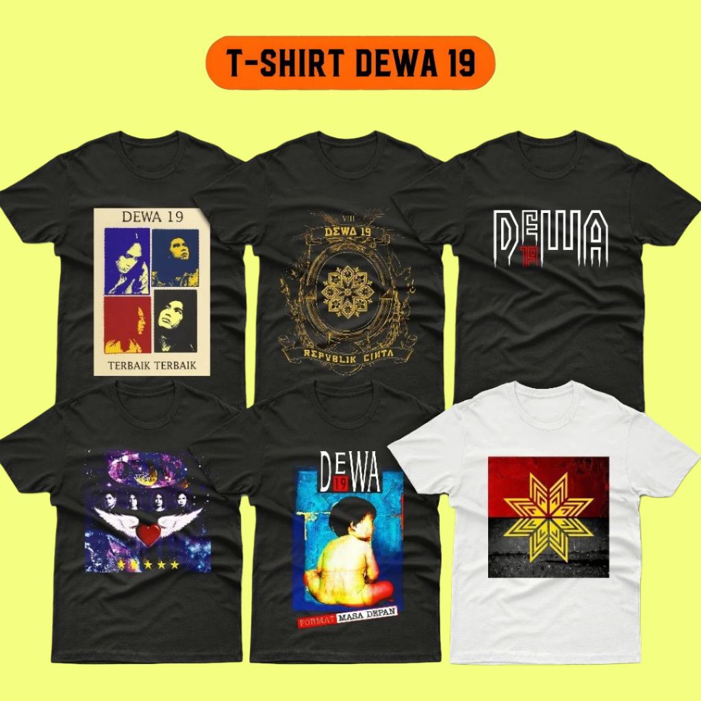 KAOS MUSIK BAND DEWA 19 // TSHIRT BAND DEWA 19 // KAOS BAND LEGEND