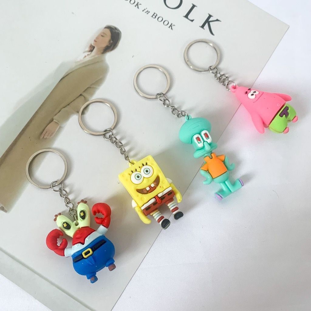GC01 Gantungan kunci karakter Spongebob || gantungan kunci patrik || gantungan tas karakter