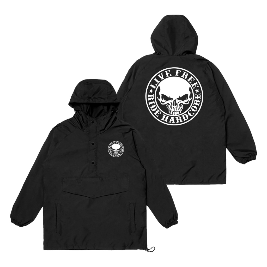 Ganzet Store Jacket Cougle RIDE HARDCORE Jacket Parasut Waterproof Tahan Air Jacket Hitam Panjang un