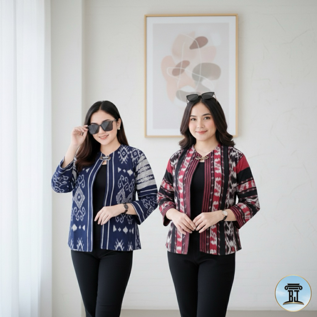 Ready Outer Wanita Tenun/Outer Tenun/Casual Outer/Outer Kekinian