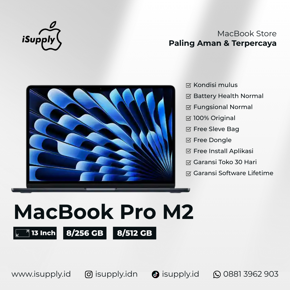 MacBook Pro M2 13” Second Like New | 8/256 8/512 | TERMURAH DAN BERGARANSI