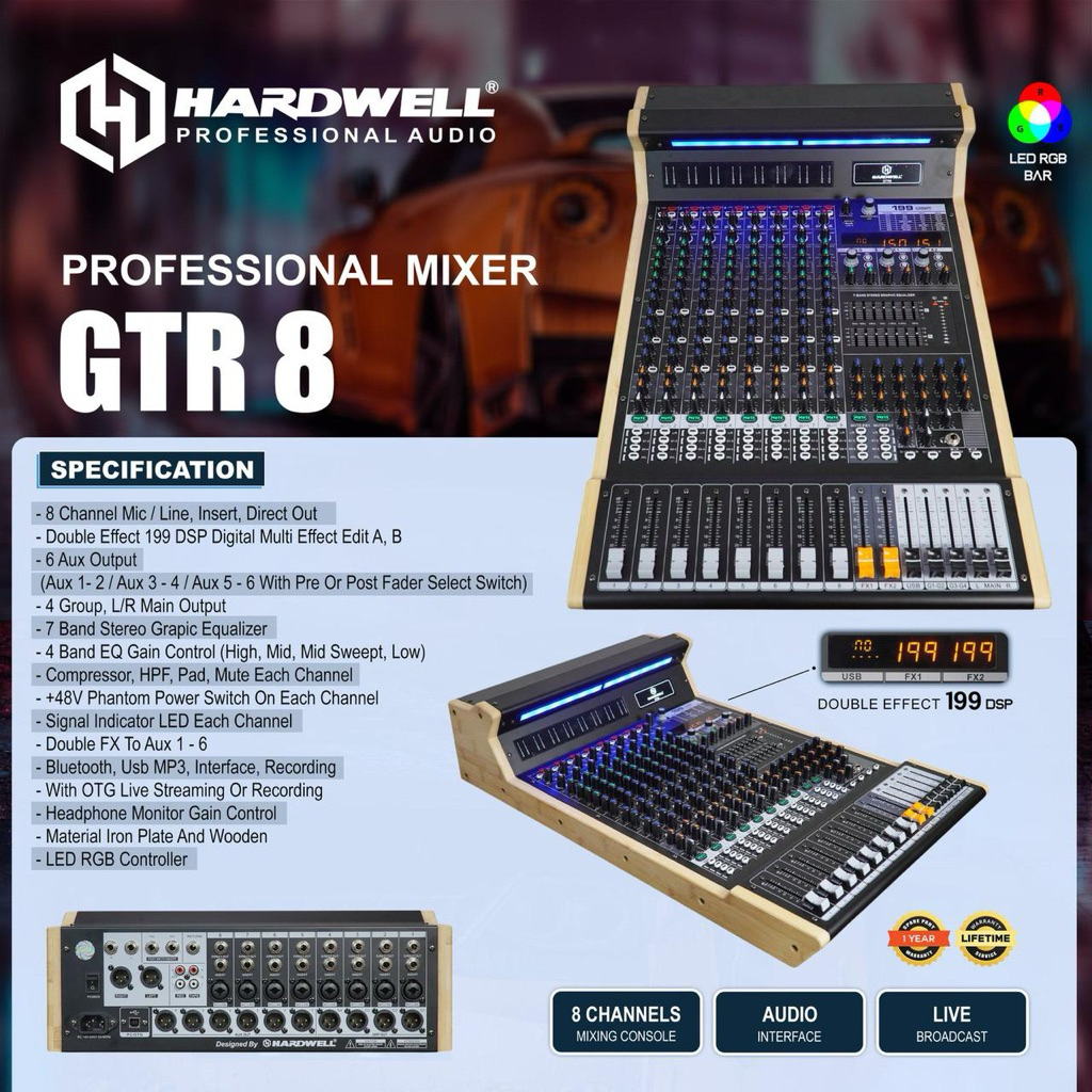 mixer hardwell gtr8 original 8 channel GTR 8