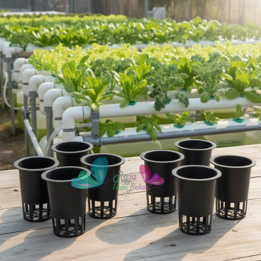 Paket 1000Pcs Netpot 7cm Tinggi Hitam Diameter 5cm Tebal - Netpot 7 Cm Hidroponik Grosir Murah
