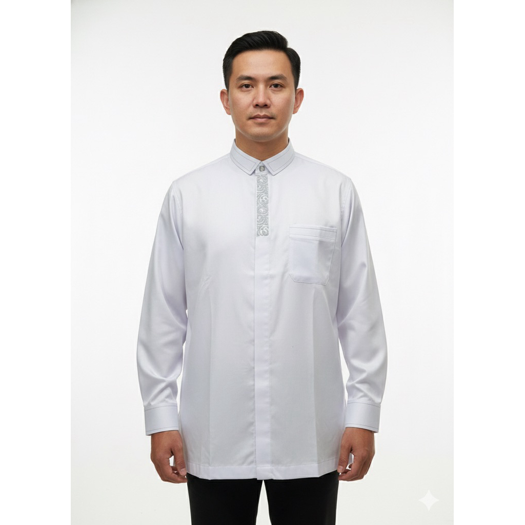 baju  koko alwafa lengan panjang premium