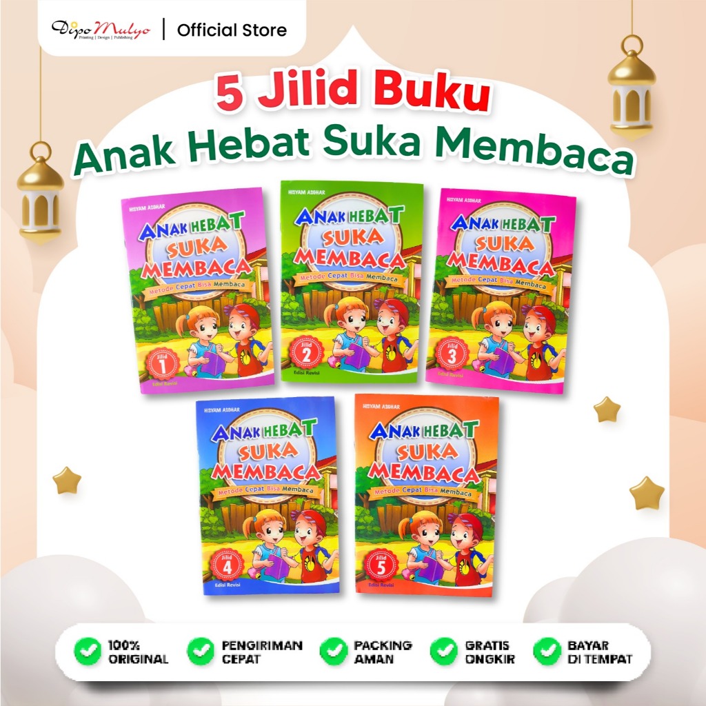 Buku Belajar Membaca Tanpa Mengeja Lengkap untuk Anak PAUD TK–Anak Hebat Suka Membaca (Non Paket)