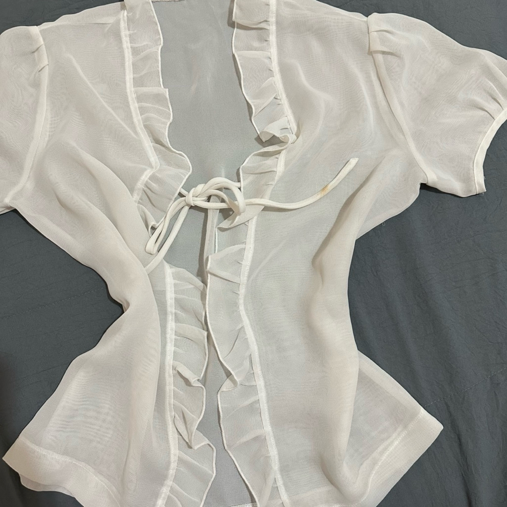 outer pantai wanita //outfit pantai wanita // white outer transparant