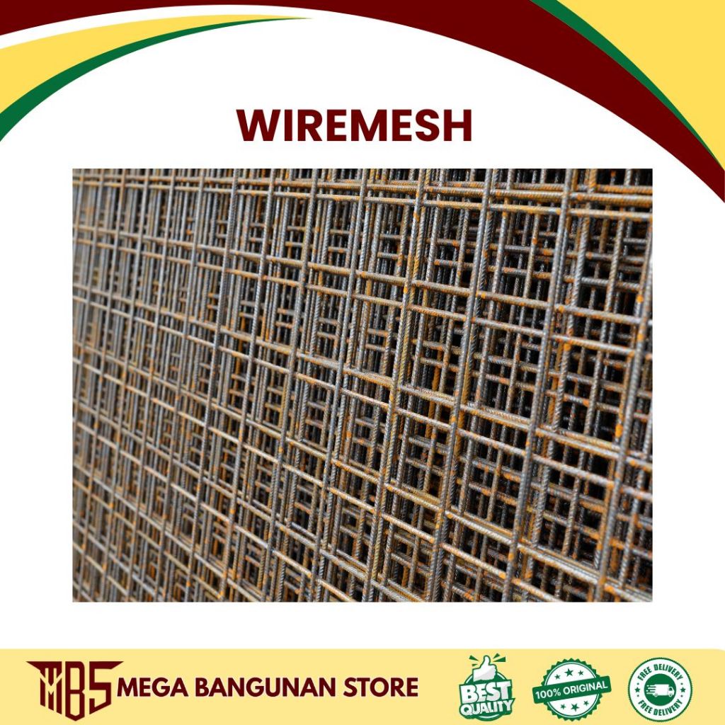 Wiremesh M6, M7, M8 dan M10 ukuran 2.1 m X 5.4