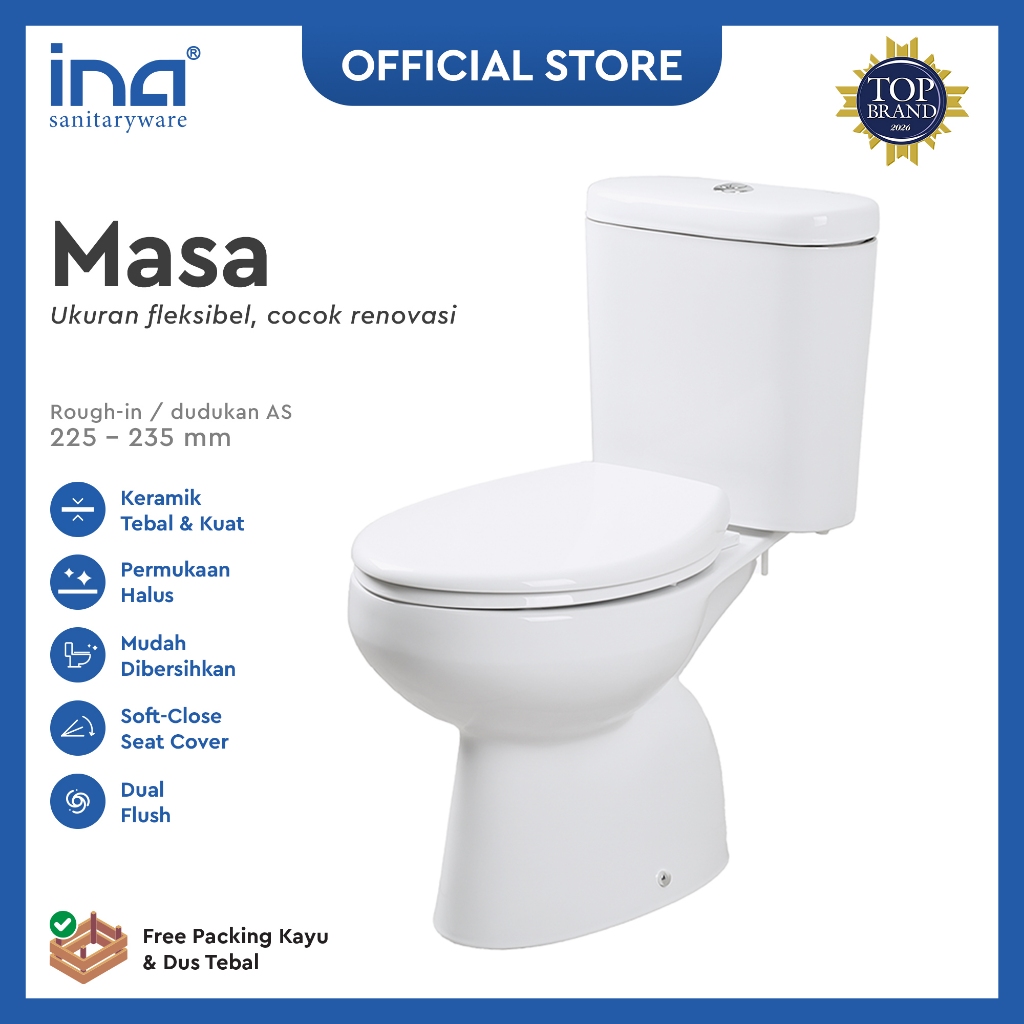 INA Closet MASA | MASA + Toilet Spray  | Closet Duduk - Kloset - Kloset Duduk
